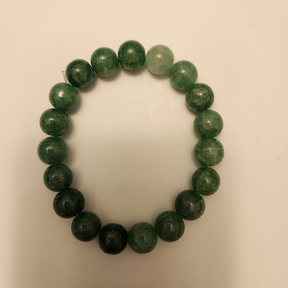 ROMWE Jade Green Beaded Bracelet